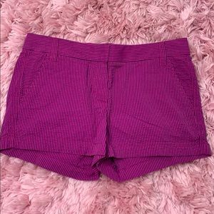NWT J. Crew Pink & Purple Seersucker Shorts